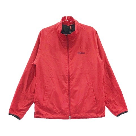 TITLEIST タイトリスト ライナー付き 蓄熱 ナイロン ジャケット 総柄 レッド系 L [240001712827] ゴルフウェア メンズ