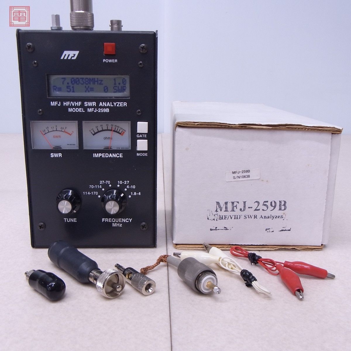 MFJ-259B アンテナアナライザー 1.8MHz～170MHz ACアダプター付き 美品