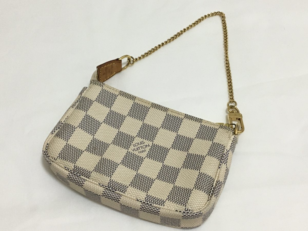 LOUIS VUITTON ルイ・ヴィトン★ダミエ・アズール★ミニ★ポシェット★アクセソワール N58010 チェーンポーチ RA-07