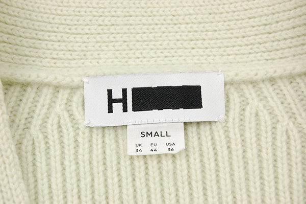 極美品 定価￥60,500 エイチ H BEAUTY＆YOUTH「CASHMERE FULL NEEDLE V 