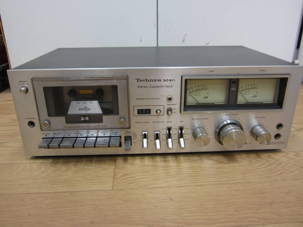 39946◇Technics テクニクス カセットデッキ RS-M40 通電のみ確認