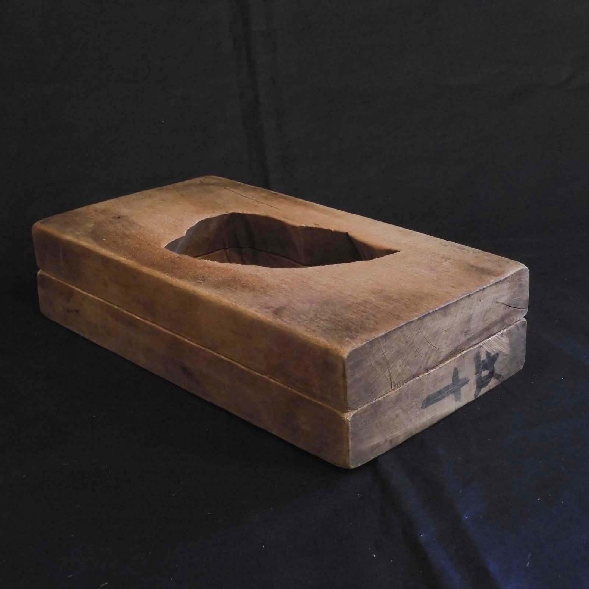 ふるい菓子型 鯛 / 和菓子 木彫 落雁 木型 民藝 民芸 古民具 HKW-