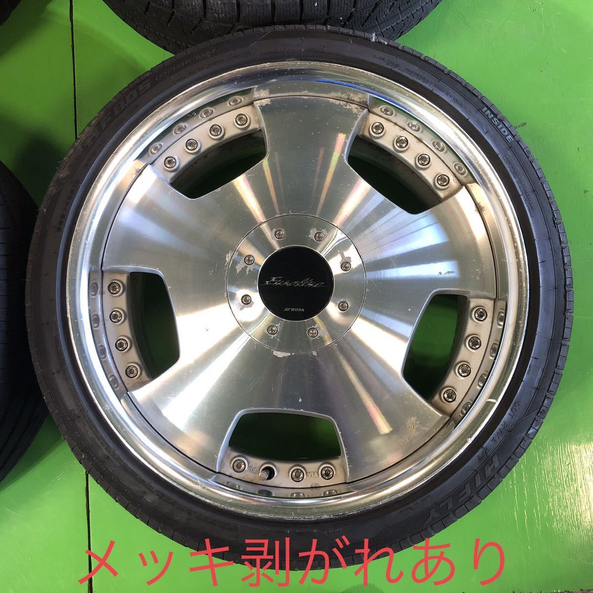 NA555 中古 WORK EUROLINE ワークユーロライン ホイール 19×8.5J +38 