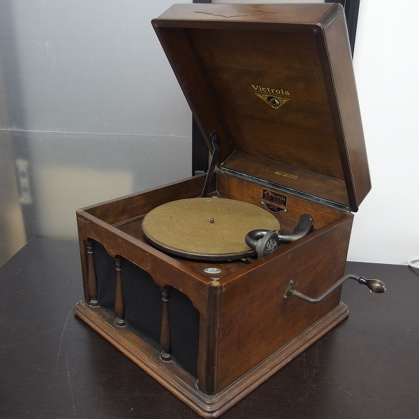 日本ビクター VV1-80 Victrola 卓上型 手巻き 蓄音機 レトロ Victor