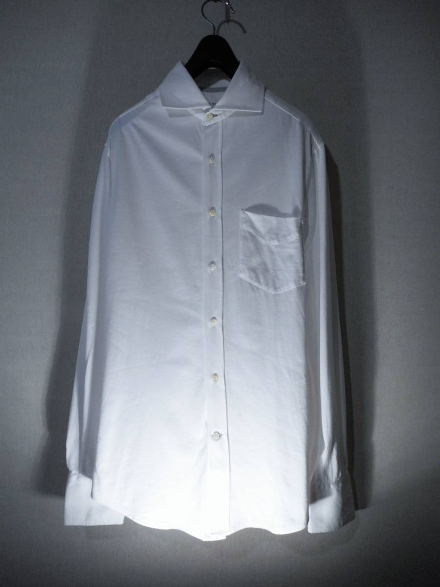 美品★『ブルネロクチネリ』【柔らか生地＆グレーステッチ装飾】デザイナーズホワイトシャツ ブルネロクチネリ ブルネロクチネリ（素材（生地・毛糸）カシミヤ BRUNELLO Sun｜「ブルネロ ◇37万BRUNELLO ブルネロクチネリ☆世界最高品質極細カシミヤストール