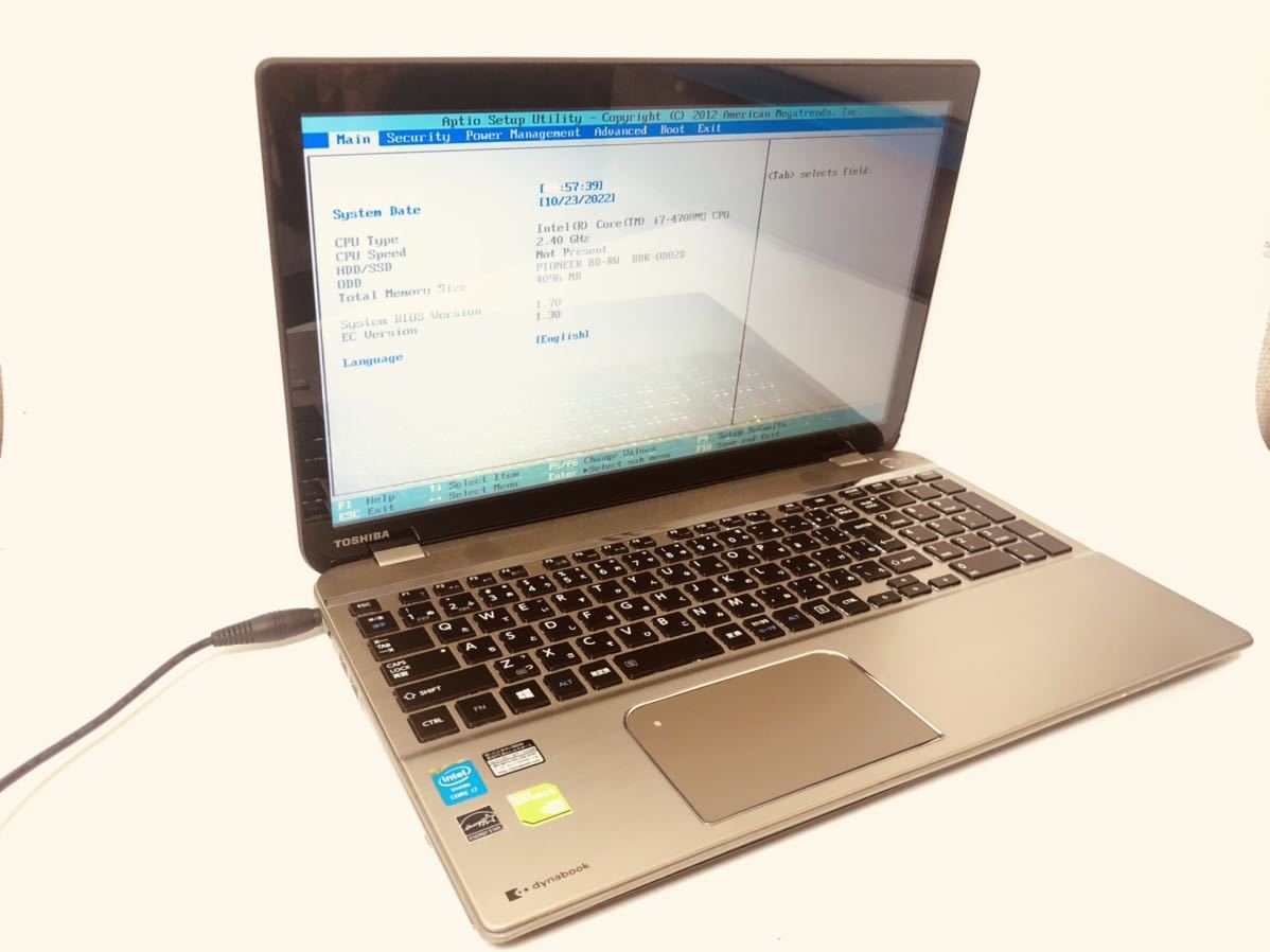 ノートPC TOSHIBA Dynabook T854/98k satellite