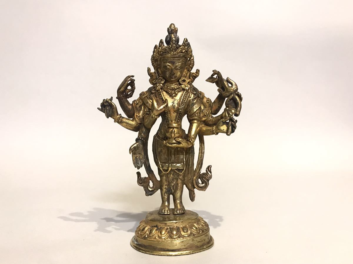 仏像 仏教美術 時代物 中国 銅製 チベット Yahoo!オークション 観音 古 