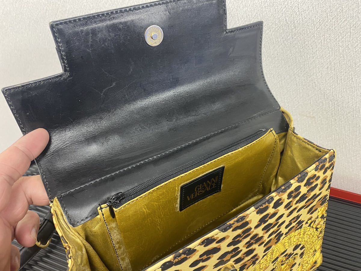 1円 □最高級□ GIANNI VERSACE ジャンニヴェルサーチ 2way ショルダー 