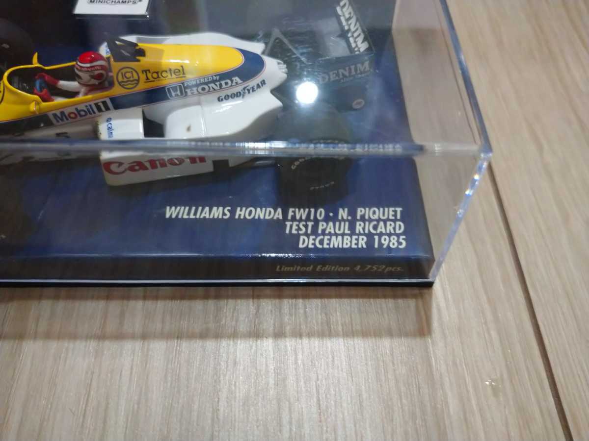 ミニチャンプス 1/43 WILLIAMS HONDA FW10 N.PIQUET TEST PAUL RICARD