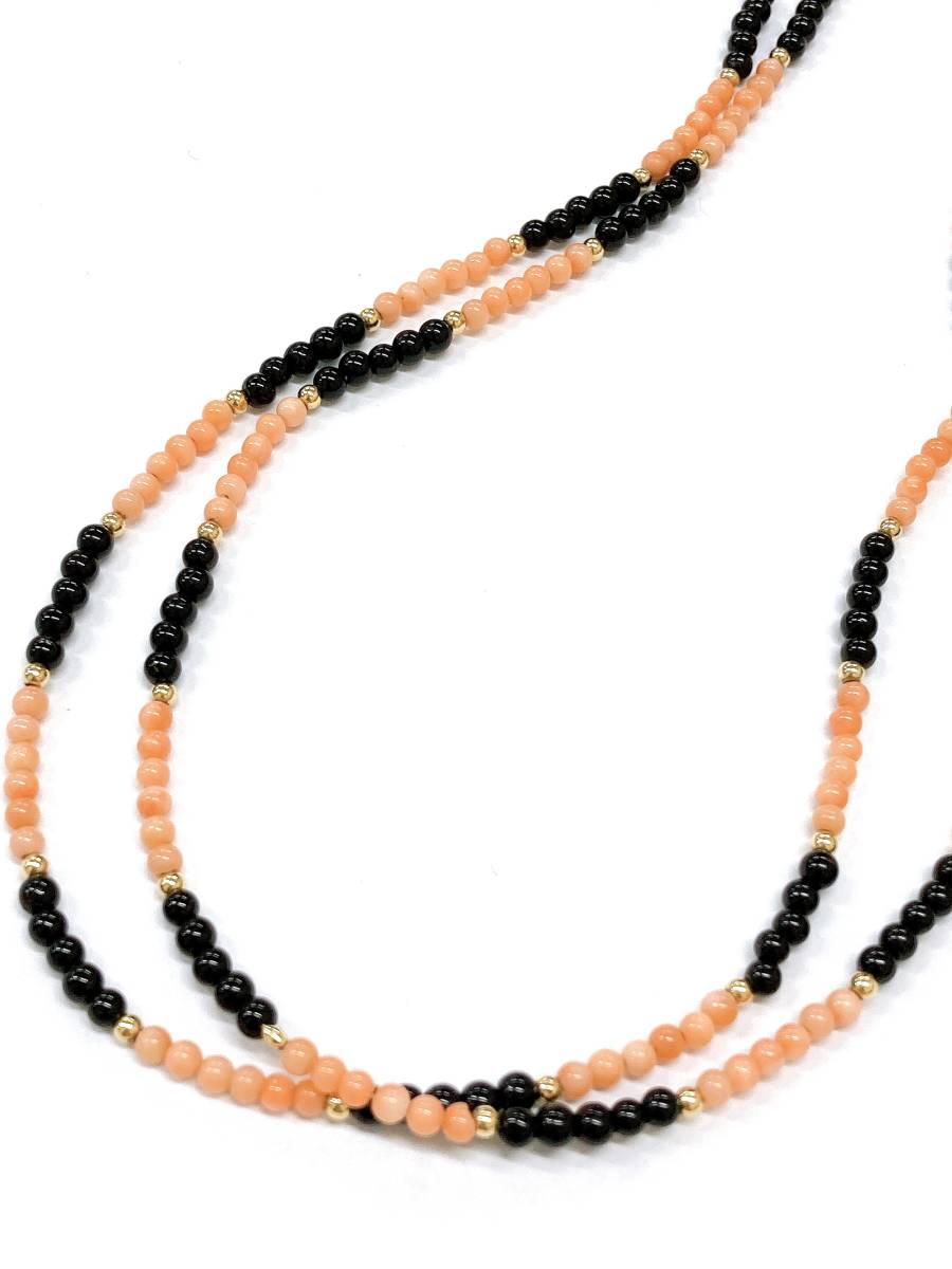 豊富な，定番人気 1スタ K18 天然桃珊瑚ネックレス coral ロングネックレス 約120cm 約16.8g 重ね使いも出来ます 多彩 商品(コーラル、サンゴ)｜売買されたオークション情報、yahooの商品情報をアーカイブ公開 - オ コーラル、サンゴ