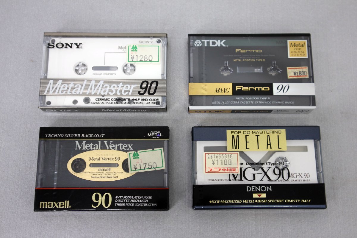 未開封品＞SONY TDK maxell DENON メタルテープ4本セット 各90分