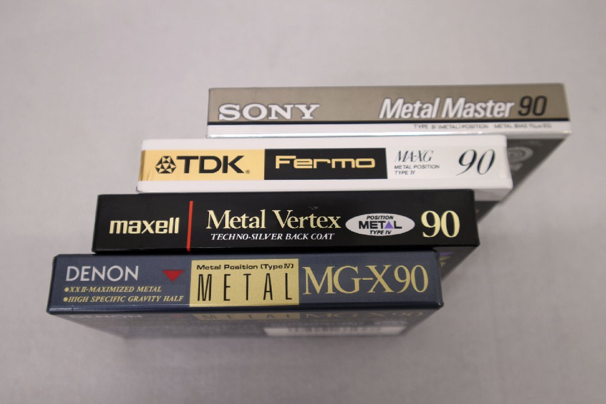 未開封品＞SONY TDK maxell DENON メタルテープ4本セット 各90分