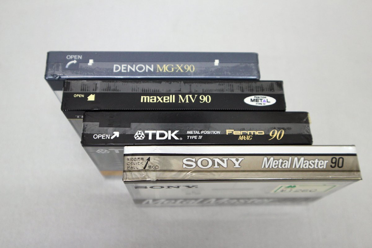 未開封品＞SONY TDK maxell DENON メタルテープ4本セット 各90分