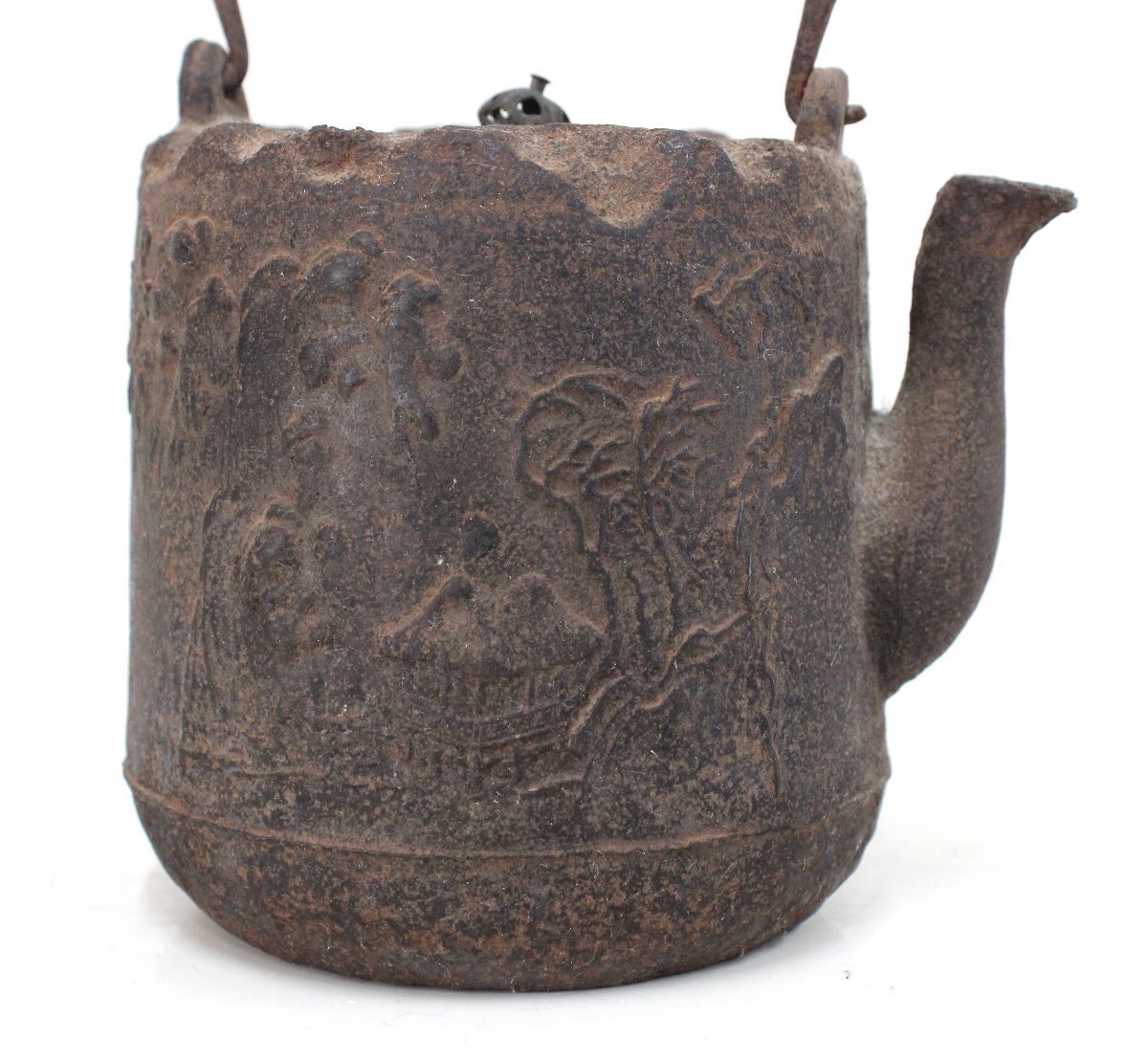 鉄瓶 龍文堂 茶道具 龍文堂造 煎茶道具 重さ1837g 水漏れ無し 「鉄瓶 -