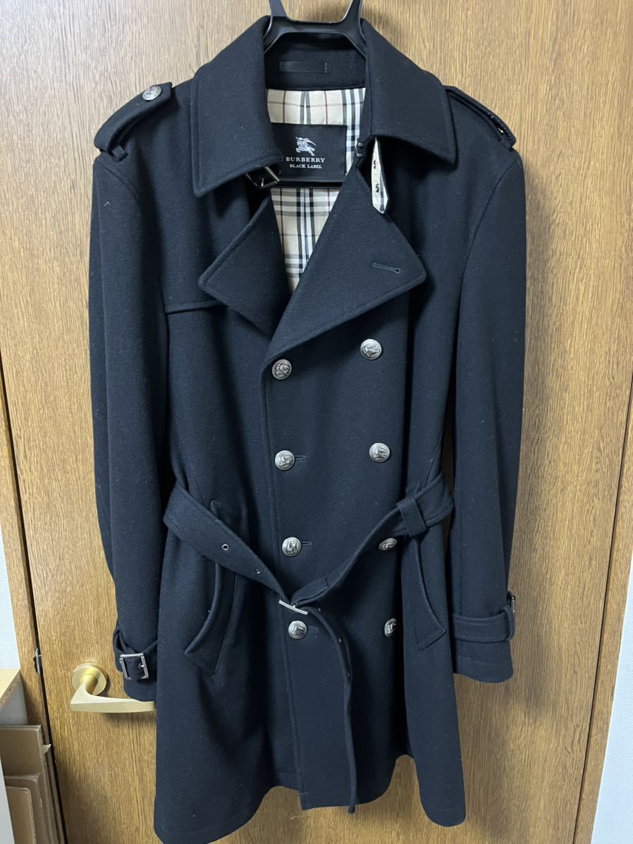 Ｍサイズ！バーバリーブラックレーベル ウール トレンチコート BURBERRY BLACK LABEL 