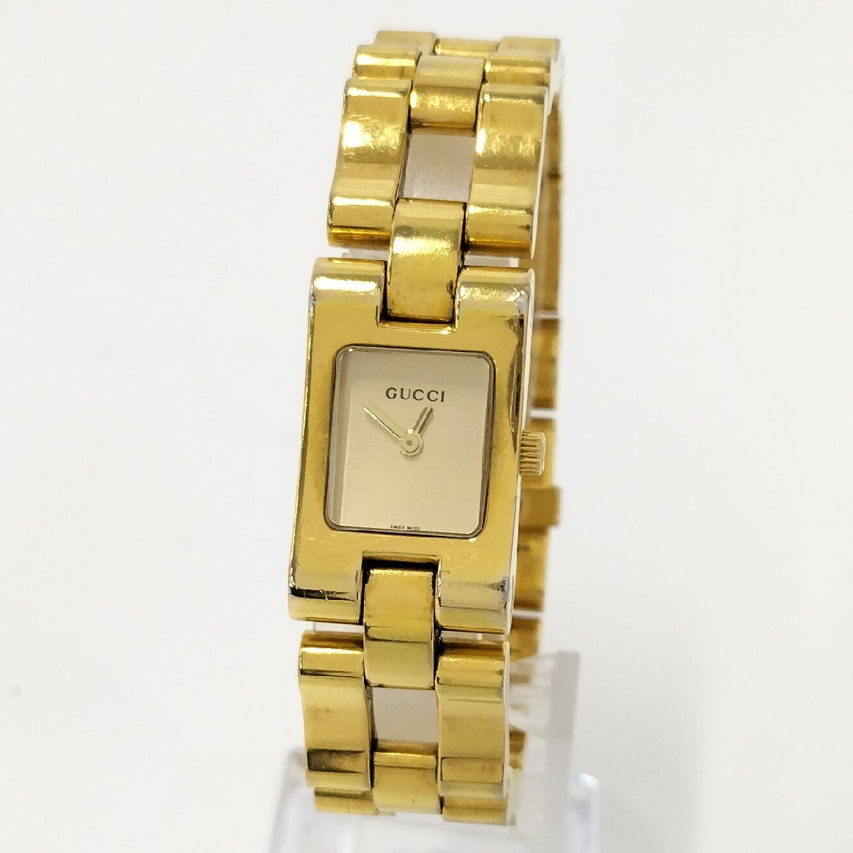 ○グッチ GUCCI レディース腕時計 2305L クオーツ ホワイト文字盤 SS