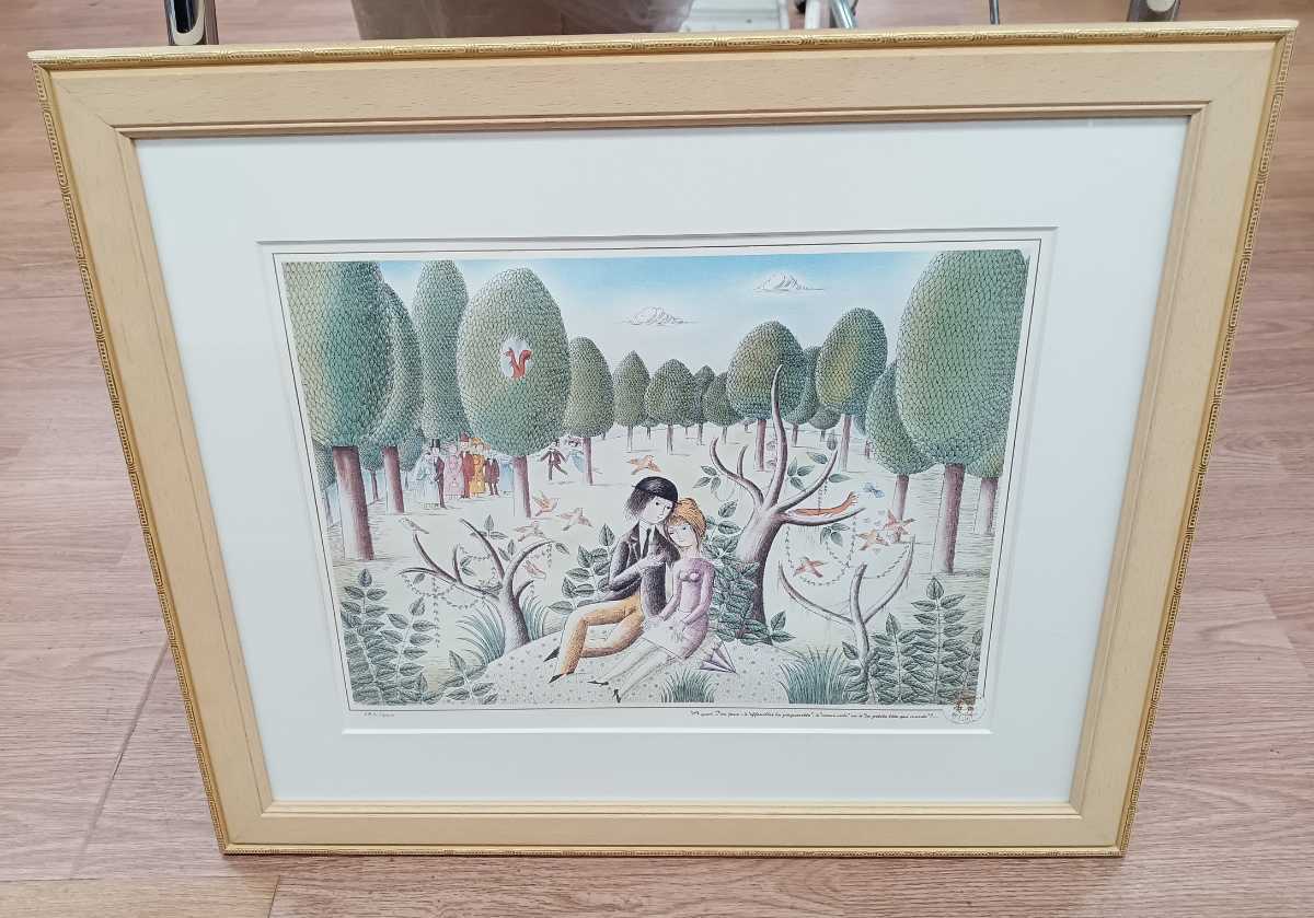 レイモンド ペイネ 愛の語らい 182/500 版画 絵画 額装 検索ワード 