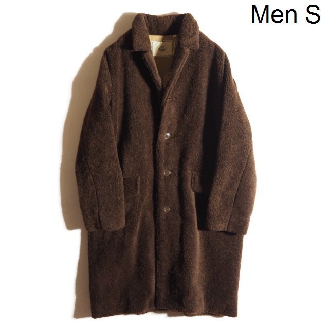 J9213H ▽GOLD ゴールド▽ ウール アルパカ ボア ビッグ チェスター  