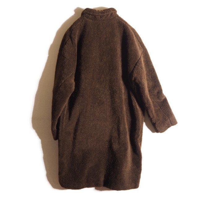 J9213H ▽GOLD ゴールド▽ ウール アルパカ ボア ビッグ チェスター  