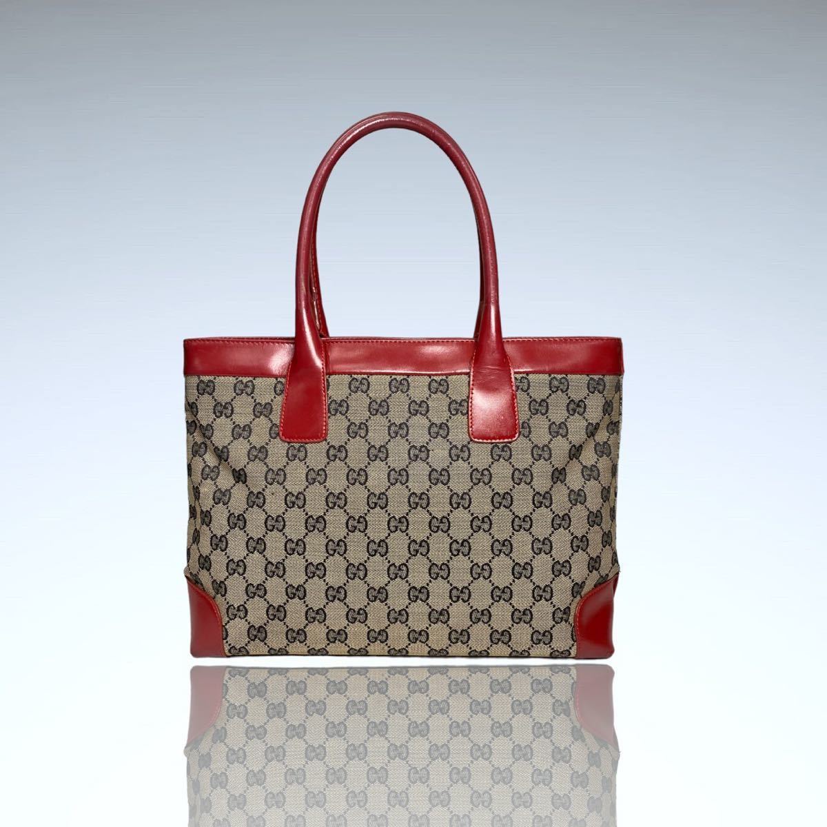 トートバッグ GUCCI グッチ GGキャンバス ハンドバッグ レディース