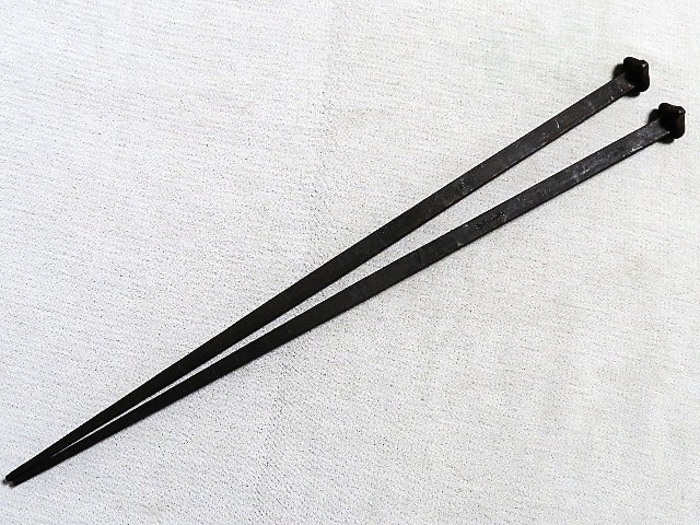 大振り明珍火箸 五十二代 明珍宗理 約38cm 鉄地火箸 五十二代 火箸風鈴