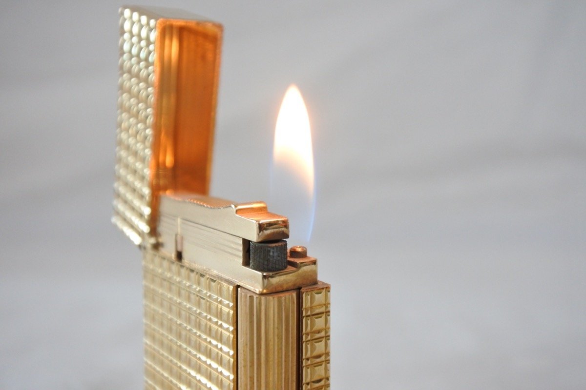 1円○着火OK 極美品○S.T Dupont デュポン○ガスライター ライン2 