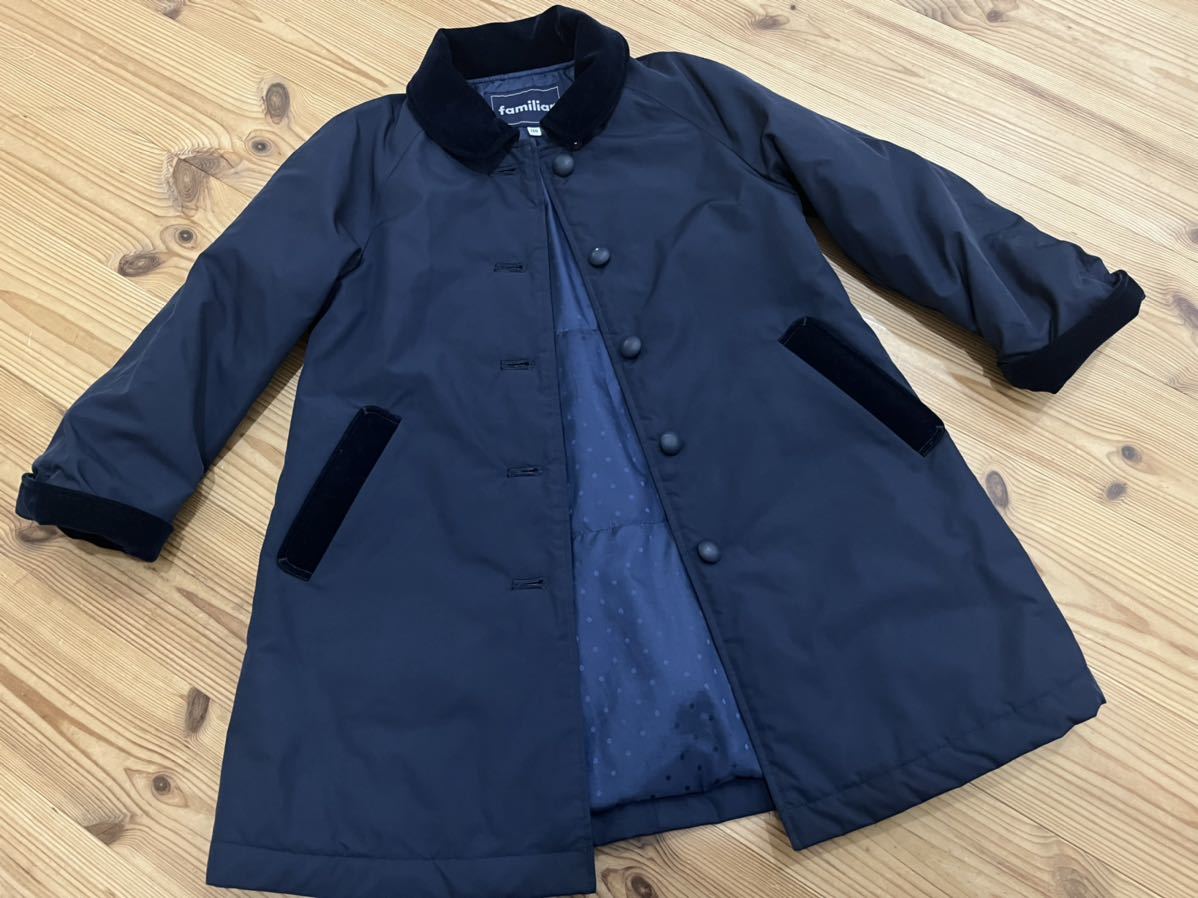 ☆familiar ファミリア 中綿コート 美品 110☆お受験フォーマル  