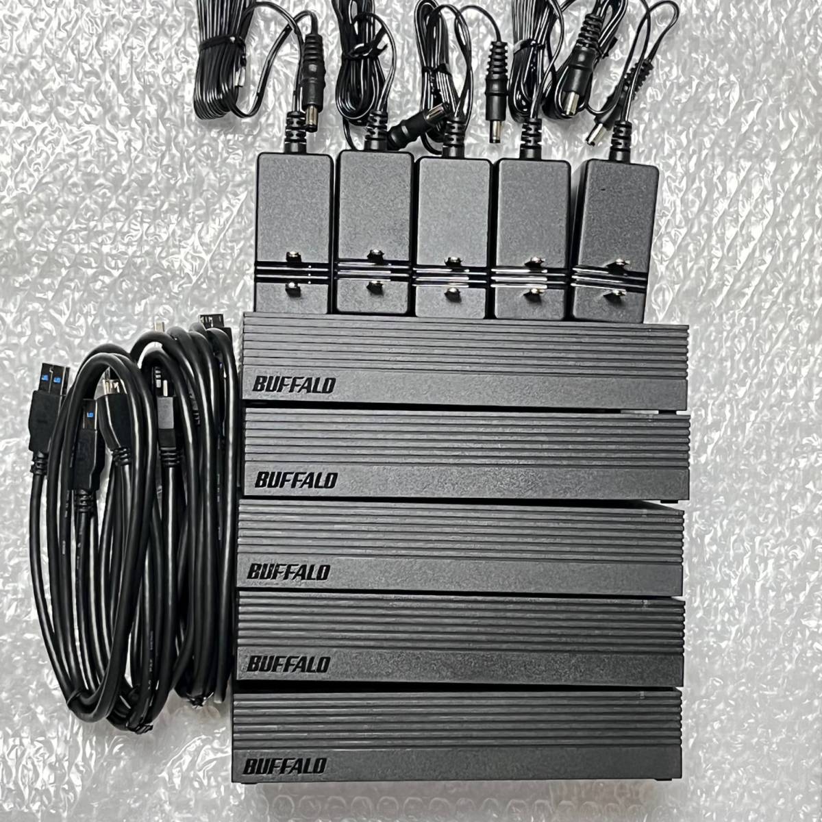 送料無料【5台セット】バッファロー　外付け ハードディスクケース　★HDD無し★ 3.5インチ SATA　USB 3.1(Gen1)/3.0/2.0　一式
