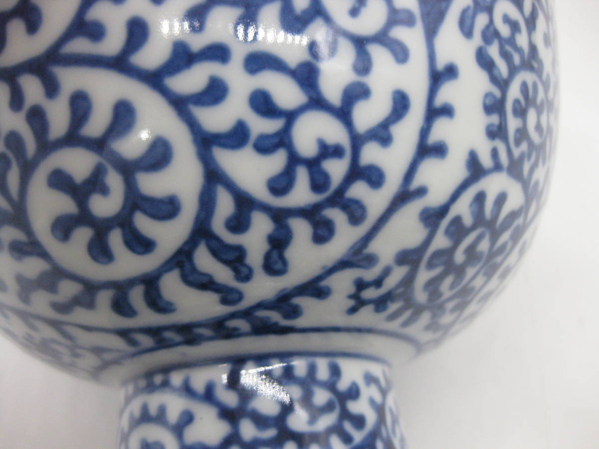 【dd3】伊万里染付　方壺花瓶　江戸　明治 dd3】伊万里染付方壺花瓶江戸明治