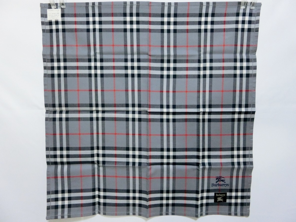 未使用 BURBERRY バーバリー チェック柄 メンズ ハンカチ 6枚セット
