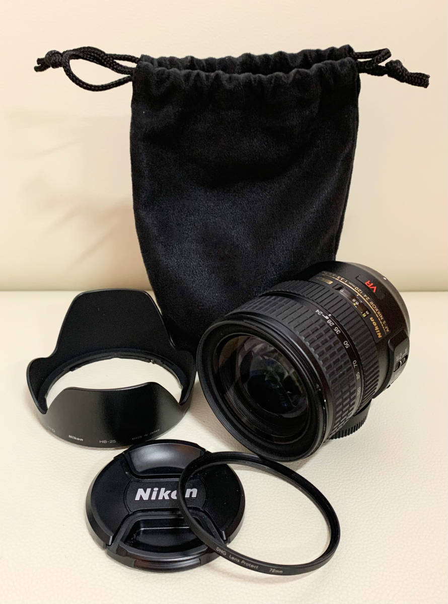 完動美品 ニコン NIKON AF-S NIKKOR 24-120mm F3.5-5.6 G ED VR フード、フィルター、ソフトケース付き AF-S NIKKOR Nikon レンズ 完動 18-135mm