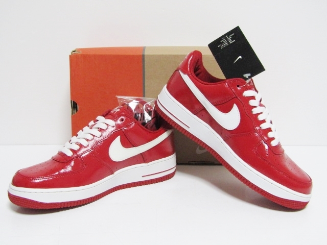 04年製 2004 VTG NIKE AIR FORCE 1 LOW SHEED VARSITY RED PATENT OG  