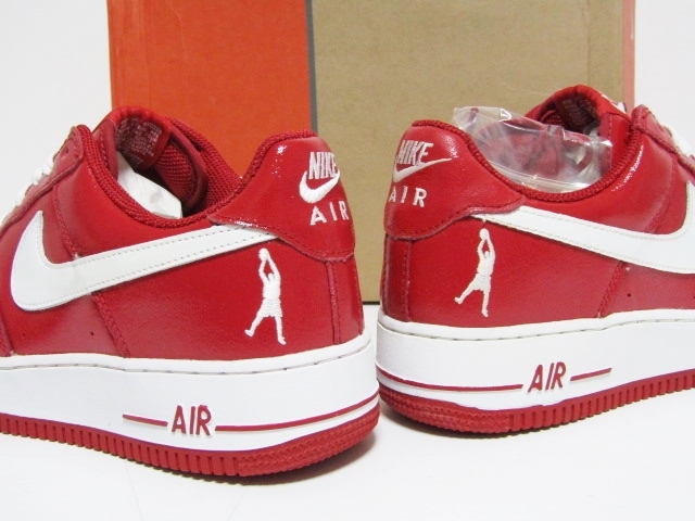 04年製 2004 VTG NIKE AIR FORCE 1 LOW SHEED VARSITY RED PATENT OG  