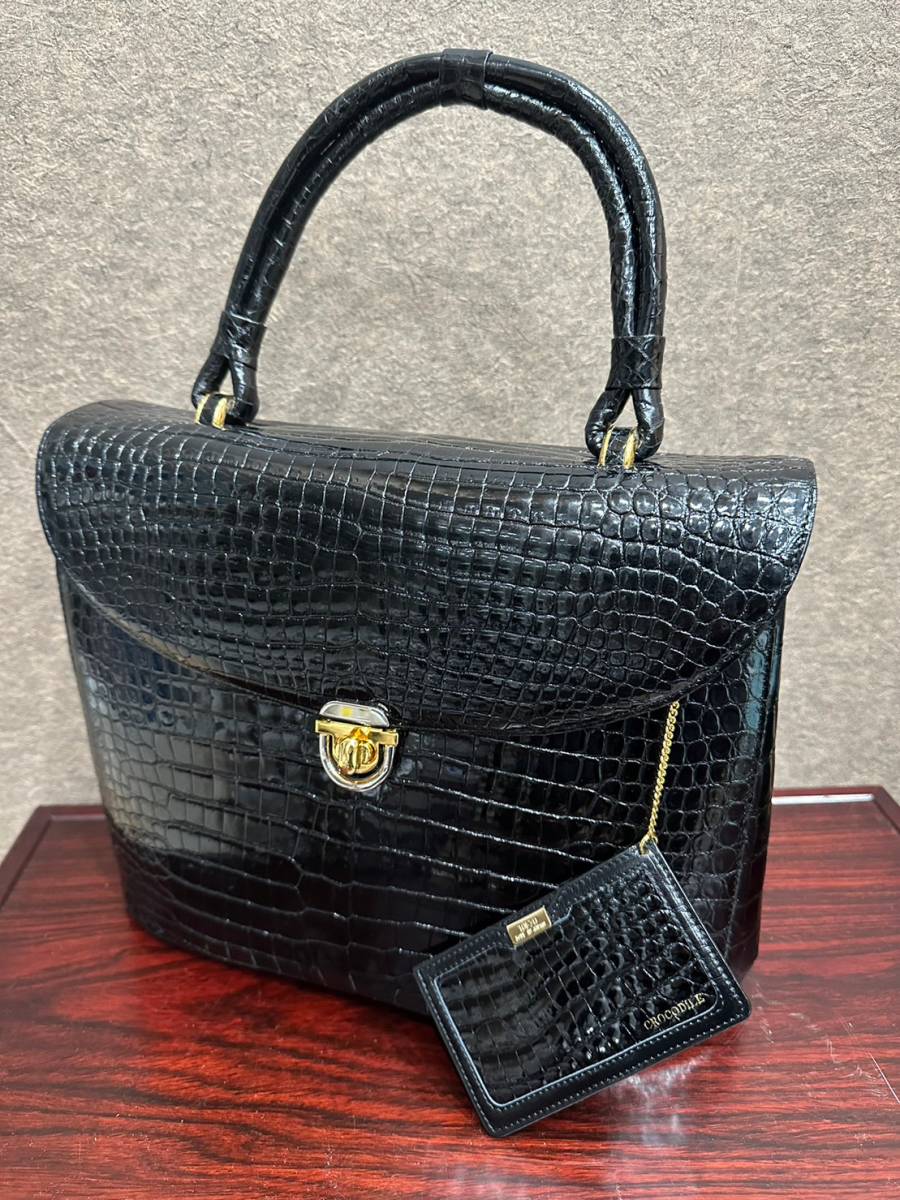 クロコダイル ハンドバッグ JRA エキゾチック - 日本製 エキゾチック 