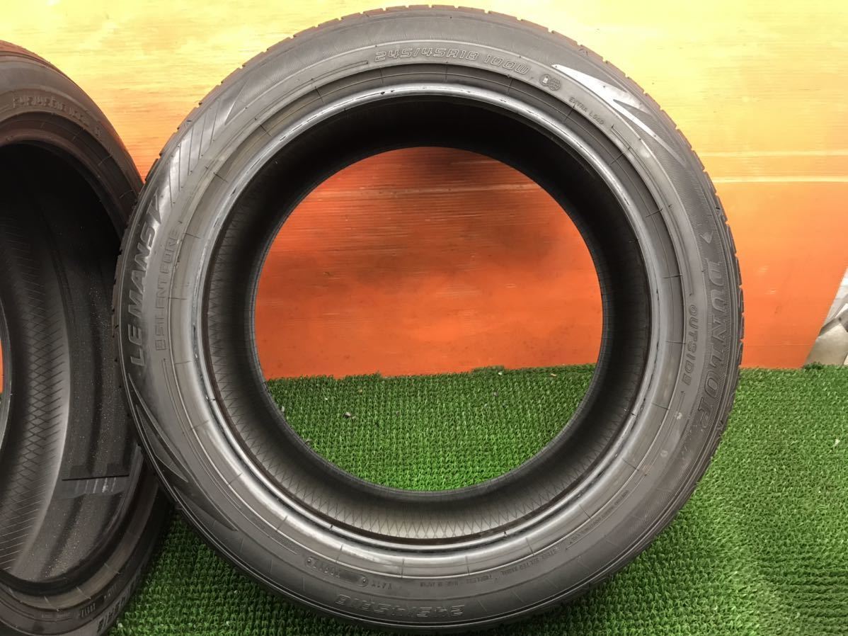 4g-264) 245/45R18 DUNLOP Le Mans V 7分山 2本 Dunlop 245&frasl;45R18 | Canada Free (OE)