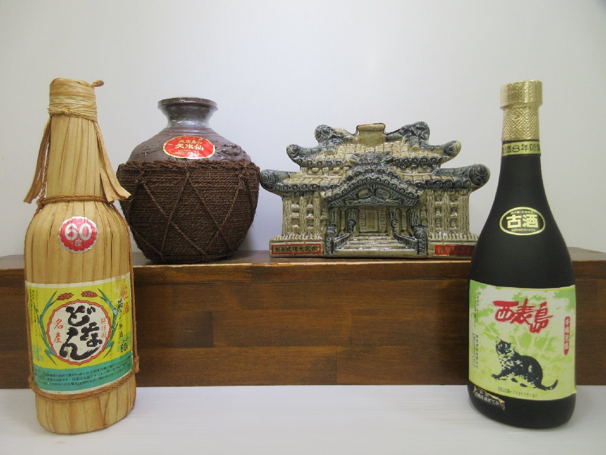 4本セット 泡盛(どなん,久米仙,西表島,太平首里城) 600-900ml 30-60 