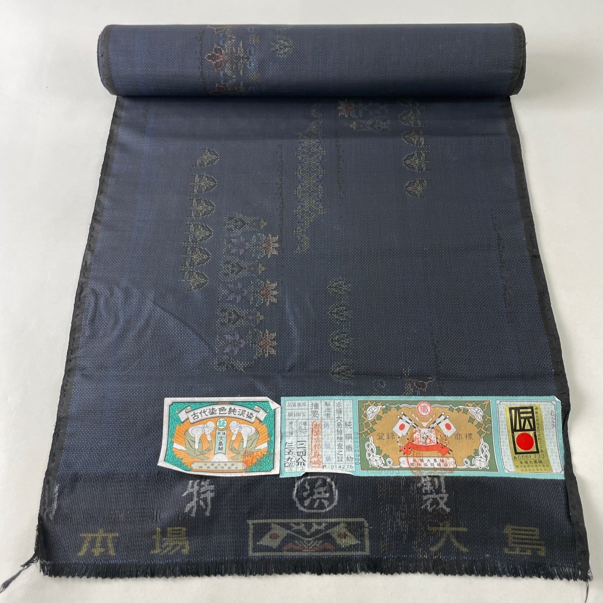 新作登場，得価 競ナビ 反物 名品 大島紬 証紙 草花 紺色 正絹(その他)｜売買されたオークション情報、yahooの商品情報をアーカイブ公開 - オークファン その他
