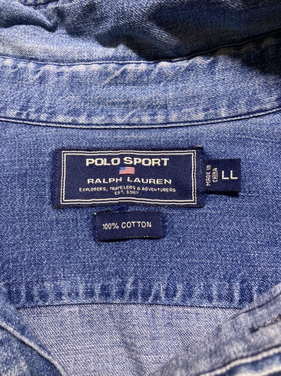 Vintage 90s Polo Sport Ralph Lauren Big Logo Flag American