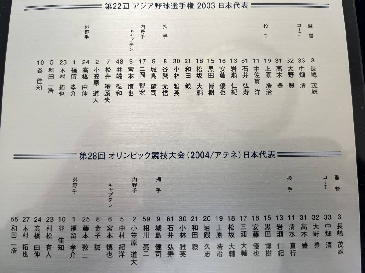 激レア 非売品 長嶋ジャパン 2003-2004 JAPAN NATIONAL TEAM 監督