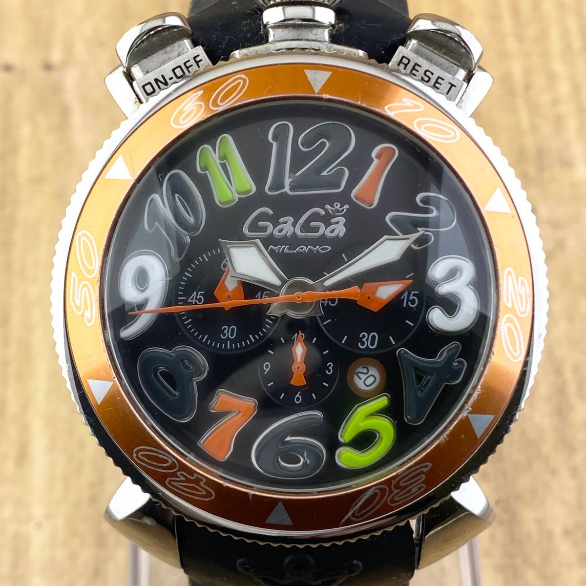 1円箱付】GaGaMILANO ガガミラノ 腕時計 メンズ クロノグラフ 