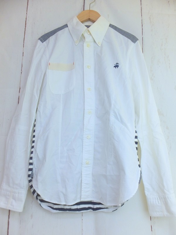  JUNYA WATANABE MAN&times;Brooks Brothers ジュンヤ ワタナベ マン&times;ブルックス ブラザーズ 長袖チェック切替シャツ 綿100% XS WG-B402 AD2010(コム デ ギャルソン)｜売買されたオークション情報、yahooの商 その他
