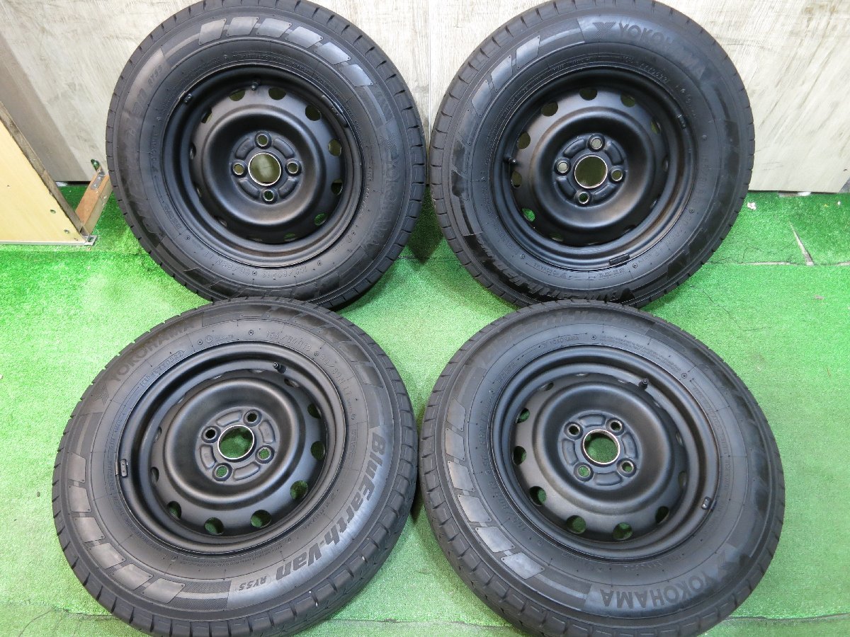 バリ溝！22年！キレイ！ほぼ10分☆165/80R13 90/88N ヨコハマ BluEarth