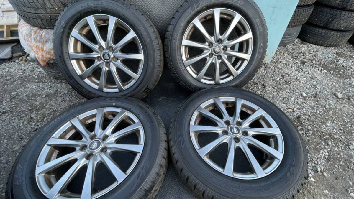 プリウス 205/60R16スタッドレス2020年製 アルミセット4 本バリ山_1