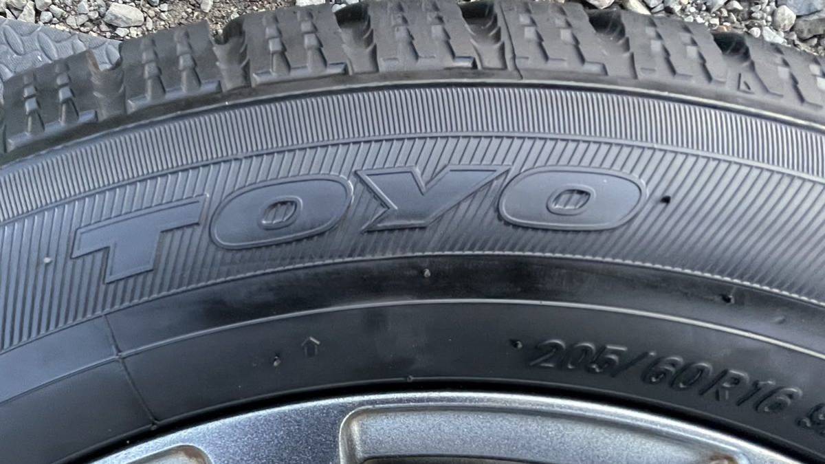 プリウス 205/60R16スタッドレス2020年製 アルミセット4 本バリ山_7