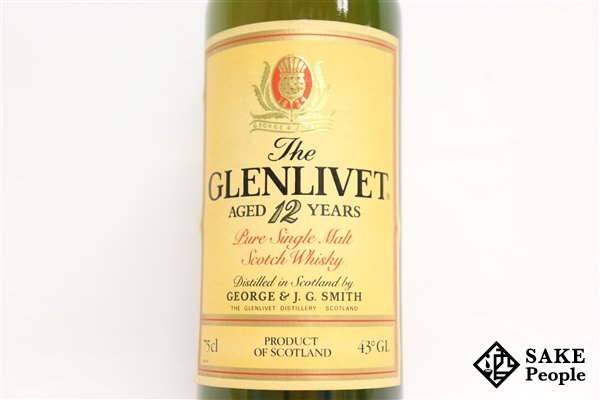 ◇注目! ザ・グレンリベット 12年 赤アザミ 旧ボトル 750ml 43％ スコッチ