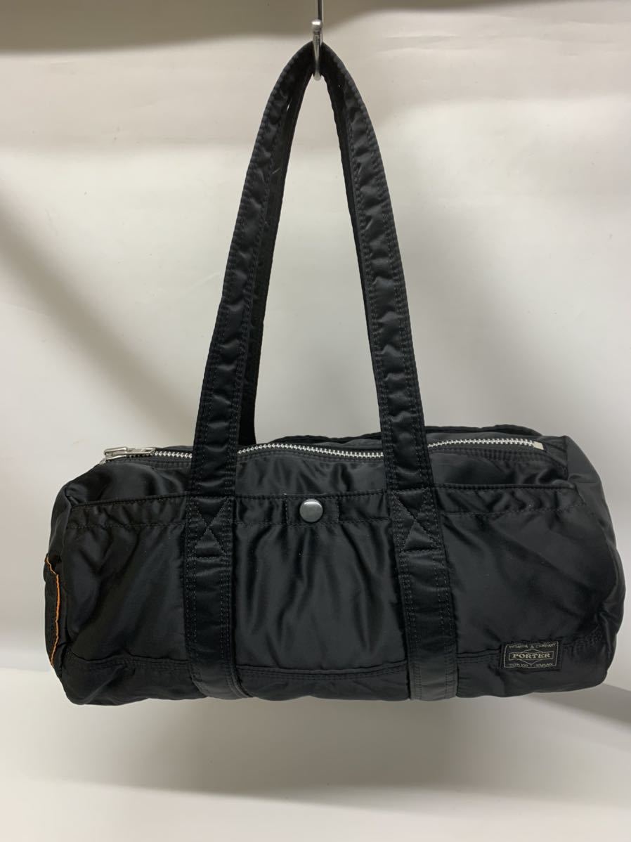 美品】吉田カバン PORTER ポータータンカー ミニボストン 黒 ドラム 