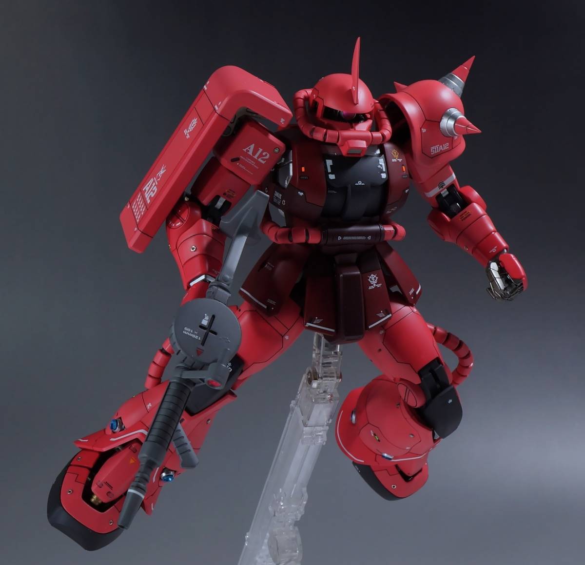 MG 1/100 シャア専用ザク Ver.2.0 改修塗装済み完成品 【公式通販】