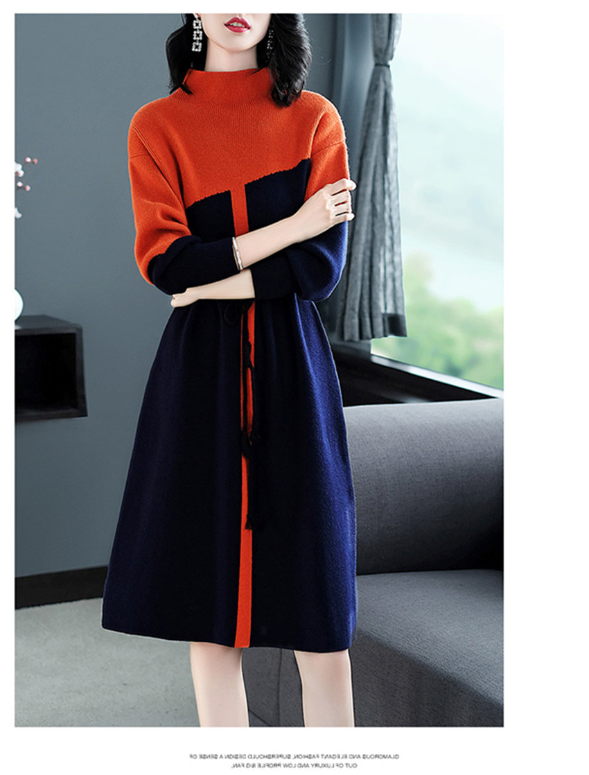 新品 即納品 2020 ミンクカシミヤ100% ふわもこ暖かい 着心地最高◎ 個性派 ワンピース L