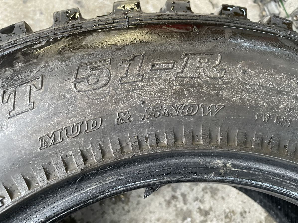 ダンロップ 51-R 175/80R14 スパイクタイヤ 4本 カップピン フルピン  