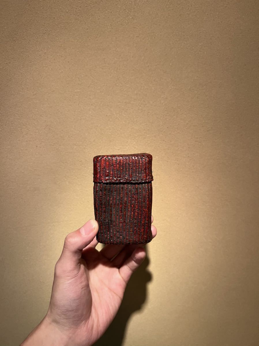 李朝 紙縒 蓋物 】 高麗青磁 李朝家具 古伊万里 古唐津 志野